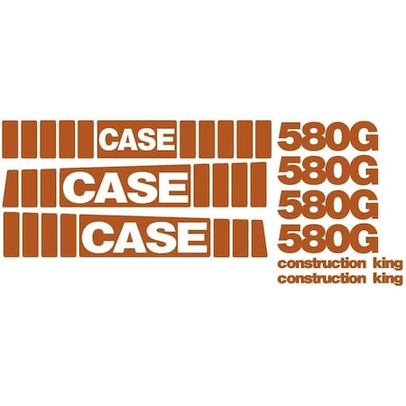 Aftermarket Decal Set Fits Case 580G Construction King Backhoe Loader DECALSET580G